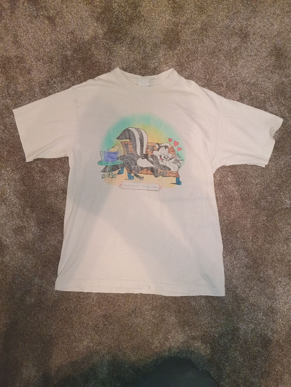 Warner Bros. White Tee with Mint Green Wash